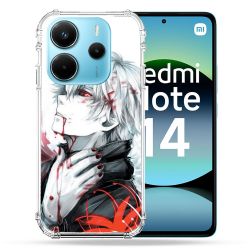 Coque Renforcée Pour Xiaomi Redmi Note 14 4G Manga Tokyo Ghoul Kaneki Blanc