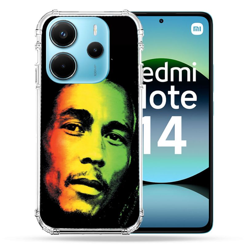 Coque Renforcée Pour Xiaomi Redmi Note 14 4G Musique Bob Marley 2