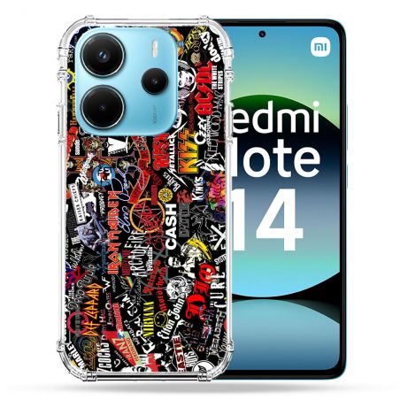 Coque Renforcée Pour Xiaomi Redmi Note 14 4G Musique Rock Groupe