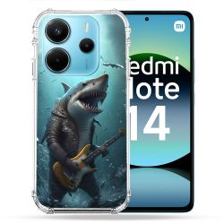 Coque Renforcée Pour Xiaomi Redmi Note 14 4G Musique Rock Requin