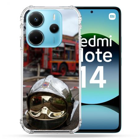 Coque Renforcée Pour Xiaomi Redmi Note 14 4G Pompier Casque Camion