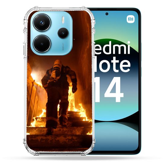 Coque Renforcée Pour Xiaomi Redmi Note 14 4G Pompier Escalier