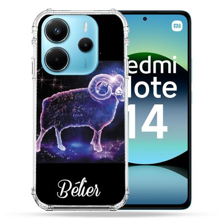 Coque Renforcée Pour Xiaomi Redmi Note 14 4G Signe Zodiaque 2 Bélier