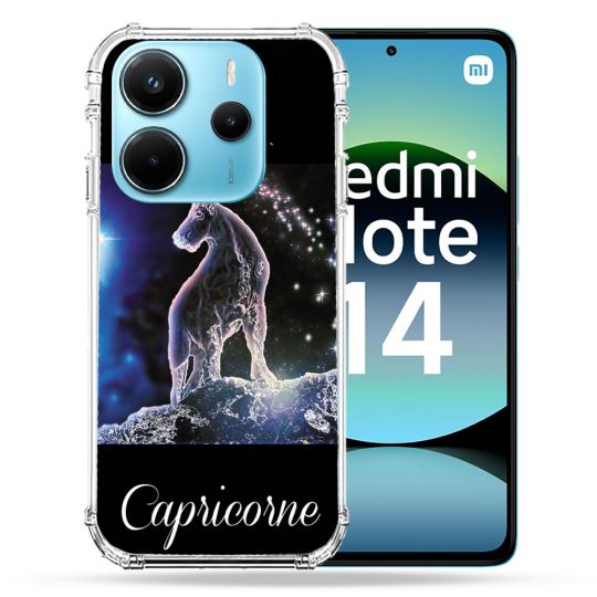 Coque Renforcée Pour Xiaomi Redmi Note 14 4G Signe Zodiaque 2 Capricorne