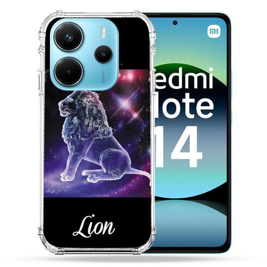 Coque Renforcée Pour Xiaomi Redmi Note 14 4G Signe Zodiaque 2 Lion