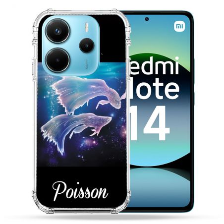 Coque Renforcée Pour Xiaomi Redmi Note 14 4G Signe Zodiaque 2 Poisson