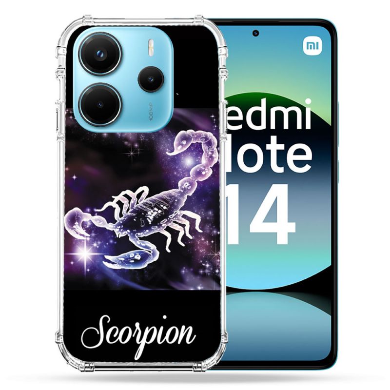 Coque Renforcée Pour Xiaomi Redmi Note 14 4G Signe Zodiaque 2 Scorpion