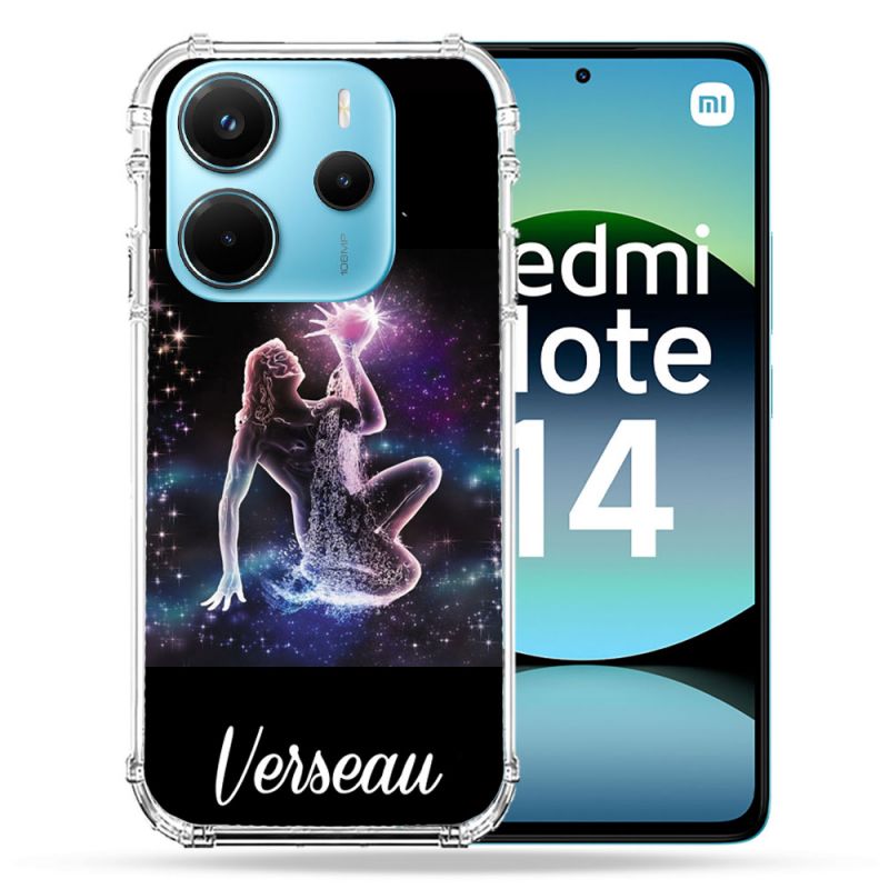 Coque Renforcée Pour Xiaomi Redmi Note 14 4G Signe Zodiaque 2 Verseau