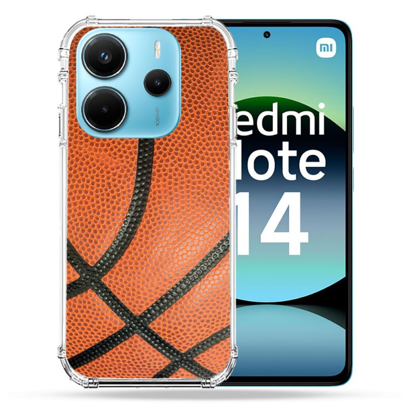 Coque Renforcée Pour Xiaomi Redmi Note 14 4G Sport Ballon Basket