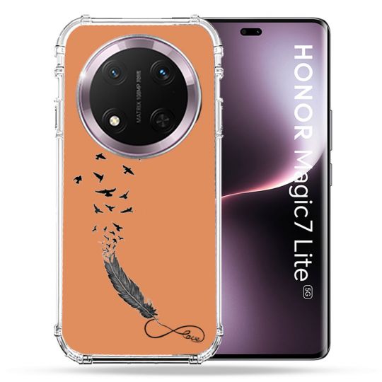 Coque Renforcée Transparente Pour Honor Magic 7 Lite 5G Plume Infini