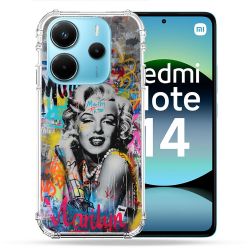 Coque Renforcée Pour Xiaomi Redmi Note 14 4G Street Art Maryline Monroe