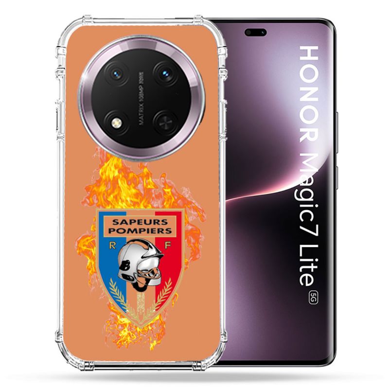 Coque Renforcée Transparente Pour Honor Magic 7 Lite 5G Pompier Feu