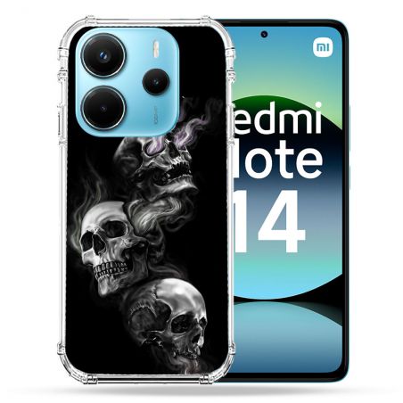 Coque Renforcée Pour Xiaomi Redmi Note 14 4G Tete de Mort Triple