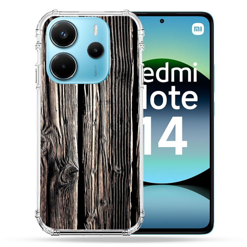 Coque Renforcée Pour Xiaomi Redmi Note 14 4G Texture Bois