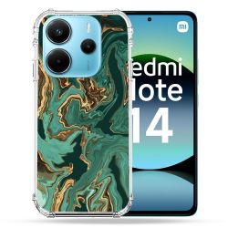 Coque Renforcée Pour Xiaomi Redmi Note 14 4G Texture Marbre Vert