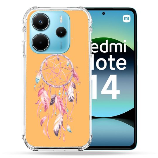 Coque Renforcée Transparente Pour Xiaomi Redmi Note 14 4G Attrape Reve Rose