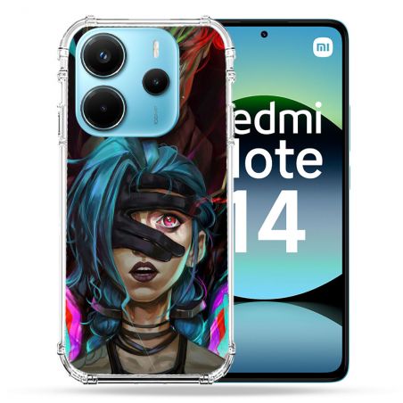 Coque Renforcée Pour Xiaomi Redmi Note 14 4G Arcane Jinx Bleu