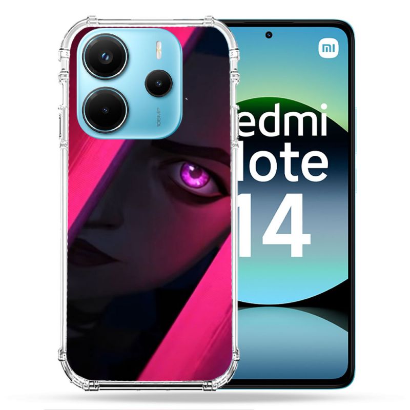 Coque Renforcée Pour Xiaomi Redmi Note 14 4G Arcane Jinx Rose