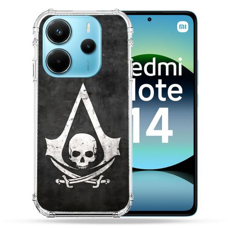 Coque Renforcée Pour Xiaomi Redmi Note 14 4G Assassin Creed Tete Mort