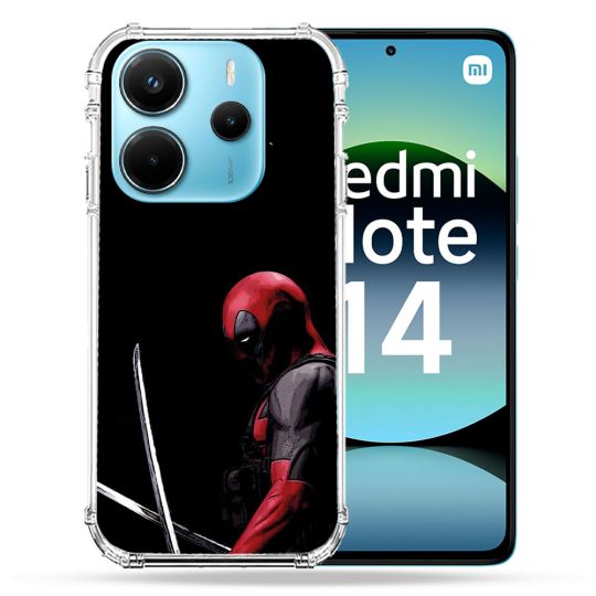 Coque Renforcée Pour Xiaomi Redmi Note 14 4G Deadpool Epee