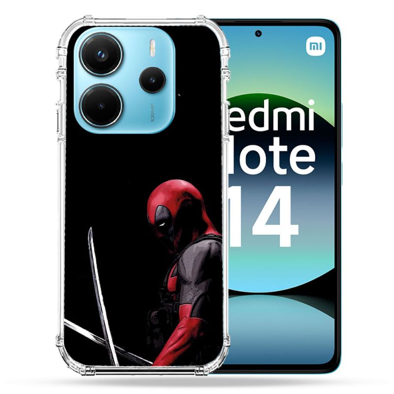 Coque Renforcée Pour Xiaomi Redmi Note 14 4G Deadpool Epee