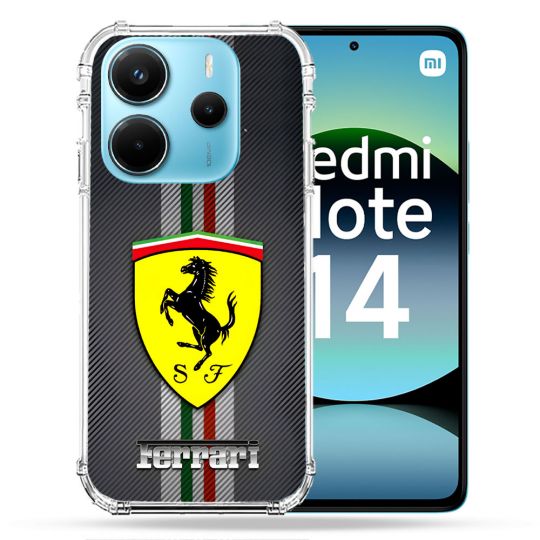 Coque Renforcée Pour Xiaomi Redmi Note 14 4G Ferrari Carbone