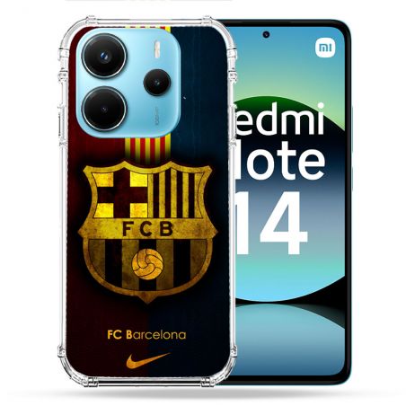 Coque Renforcée Pour Xiaomi Redmi Note 14 4G Foot FC Barcelone Vintage
