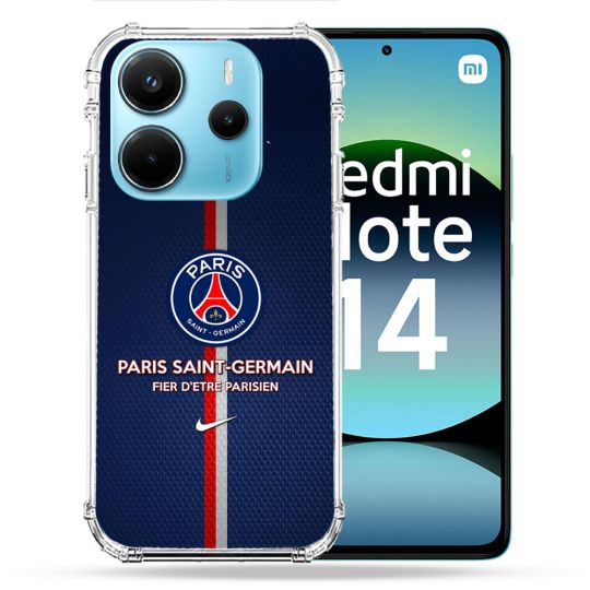 Coque Renforcée Pour Xiaomi Redmi Note 14 4G Foot PSG Fier