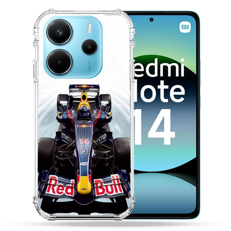 Coque Renforcée Pour Xiaomi Redmi Note 14 4G Formule 1 F1 Red Bull