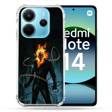 Coque Renforcée Pour Xiaomi Redmi Note 14 4G Ghost Rider