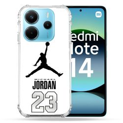 Coque Renforcée Pour Xiaomi Redmi Note 14 4G Jordan 23 Blanc