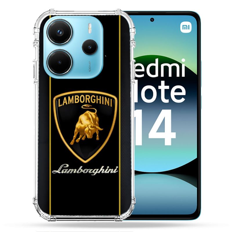 Coque Renforcée Pour Xiaomi Redmi Note 14 4G Lamborghini Carbone