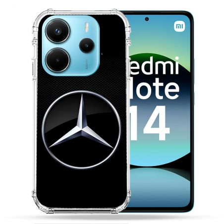 Coque Renforcée Pour Xiaomi Redmi Note 14 4G Mercedes Carbone