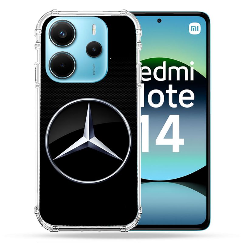 Coque Renforcée Pour Xiaomi Redmi Note 14 4G Mercedes Carbone
