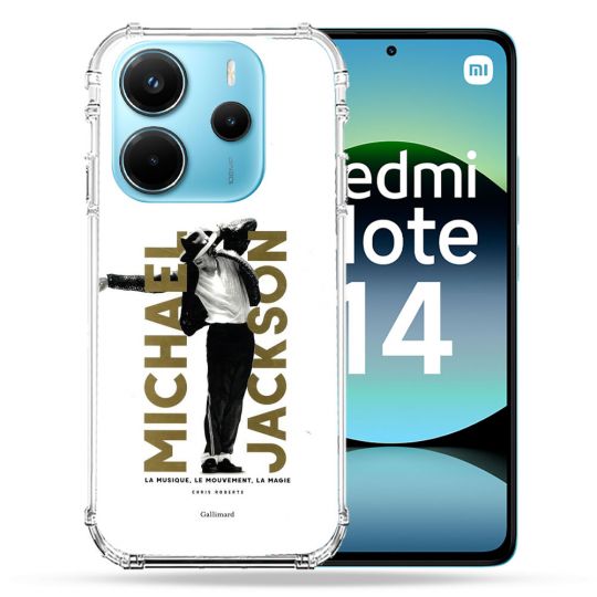Coque Renforcée Pour Xiaomi Redmi Note 14 4G Michael Jackson Blanc