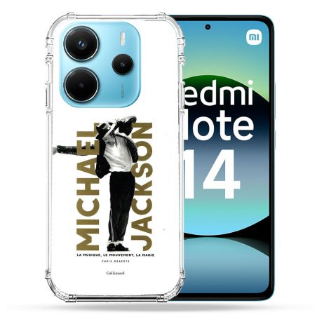 Coque Renforcée Pour Xiaomi Redmi Note 14 4G Michael Jackson Blanc