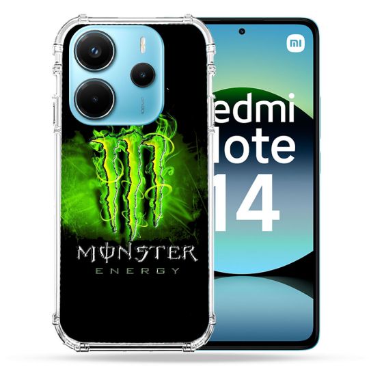 Coque Renforcée Pour Xiaomi Redmi Note 14 4G Monster Energy Vert