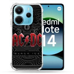 Coque Renforcée Pour Xiaomi Redmi Note 14 4G Musique Rock ACDC Rouge