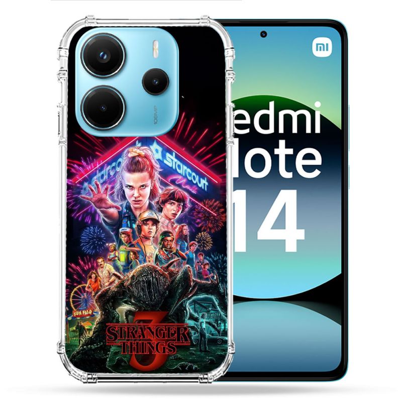 Coque Renforcée Pour Xiaomi Redmi Note 14 4G Stranger Things Affiche 3