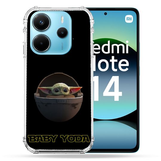 Coque Renforcée Pour Xiaomi Redmi Note 14 4G Star Wars - Yoda bebe noir