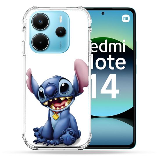 Coque Renforcée Pour Xiaomi Redmi Note 14 4G Stitch Blanc