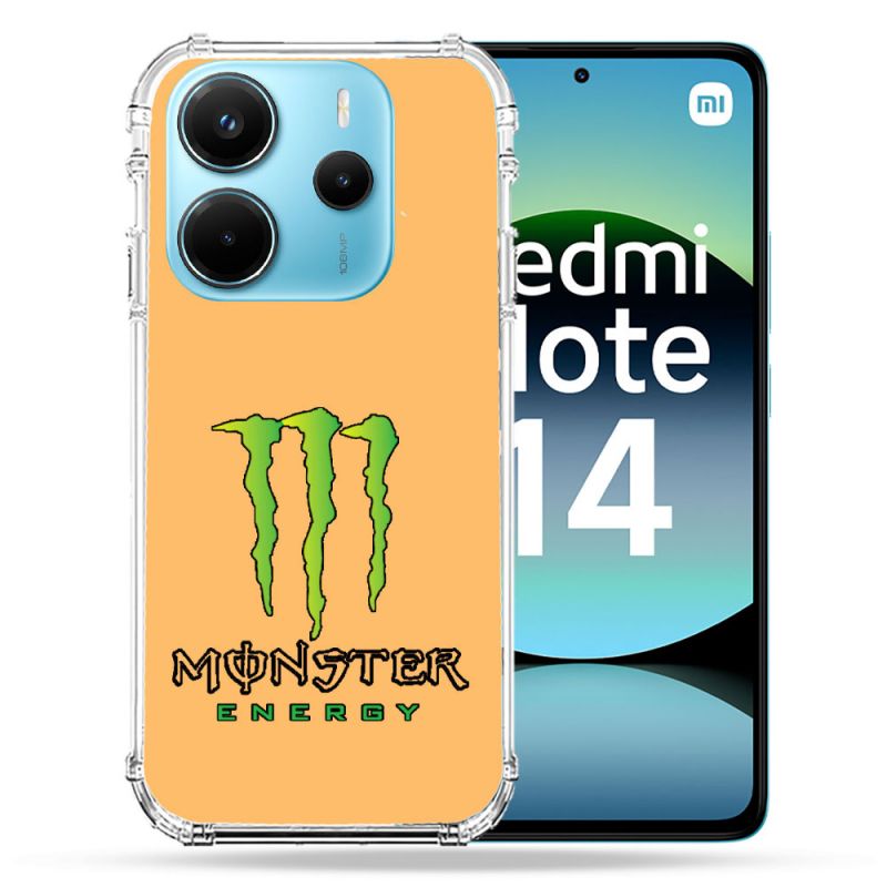 Coque Renforcée Transparente Pour Xiaomi Redmi Note 14 4G Monster Energy