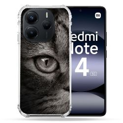 Coque Renforcée Pour Xiaomi Redmi Note 14 5G Animal Chat Gris
