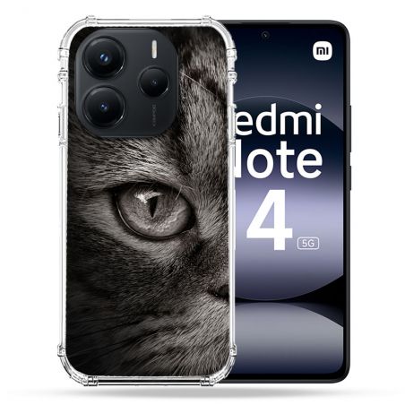 Coque Renforcée Pour Xiaomi Redmi Note 14 5G Animal Chat Gris