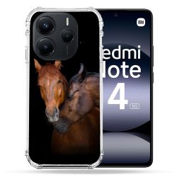 Coque Renforcée Pour Xiaomi Redmi Note 14 5G Animal Cheval Marron