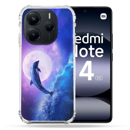 Coque Renforcée Pour Xiaomi Redmi Note 14 5G Animal Dauphin Vague