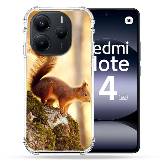Coque Renforcée Pour Xiaomi Redmi Note 14 5G Animal Ecureuil Bois