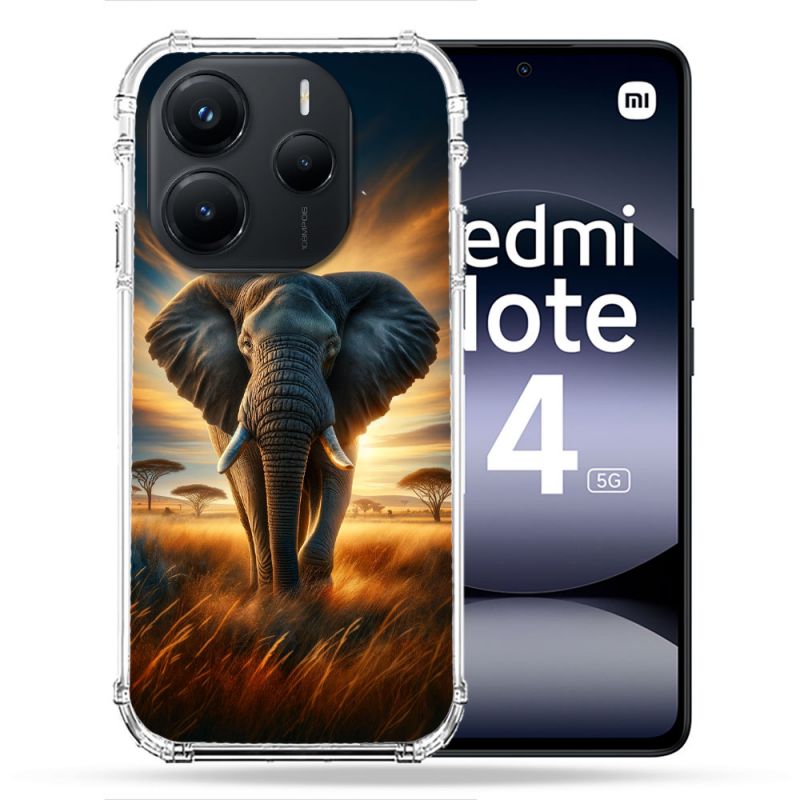 Coque Renforcée Pour Xiaomi Redmi Note 14 5G Animal Elephant Savane