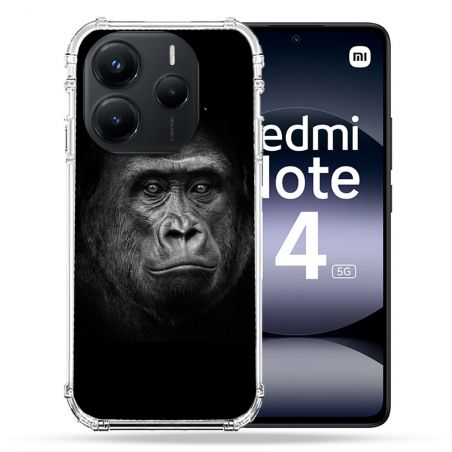 Coque Renforcée Pour Xiaomi Redmi Note 14 5G Animal Gorille Noir