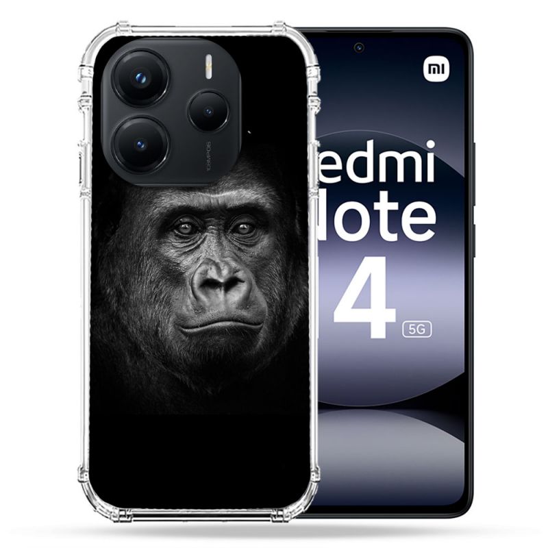 Coque Renforcée Pour Xiaomi Redmi Note 14 5G Animal Gorille Noir